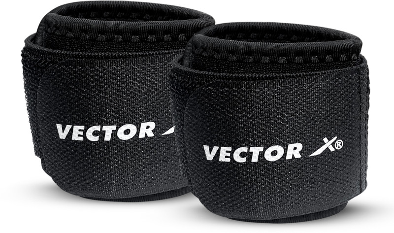 VECTOR X WB-100 Black Wristband For Gym Sports Fitness Band(Pack of 2)