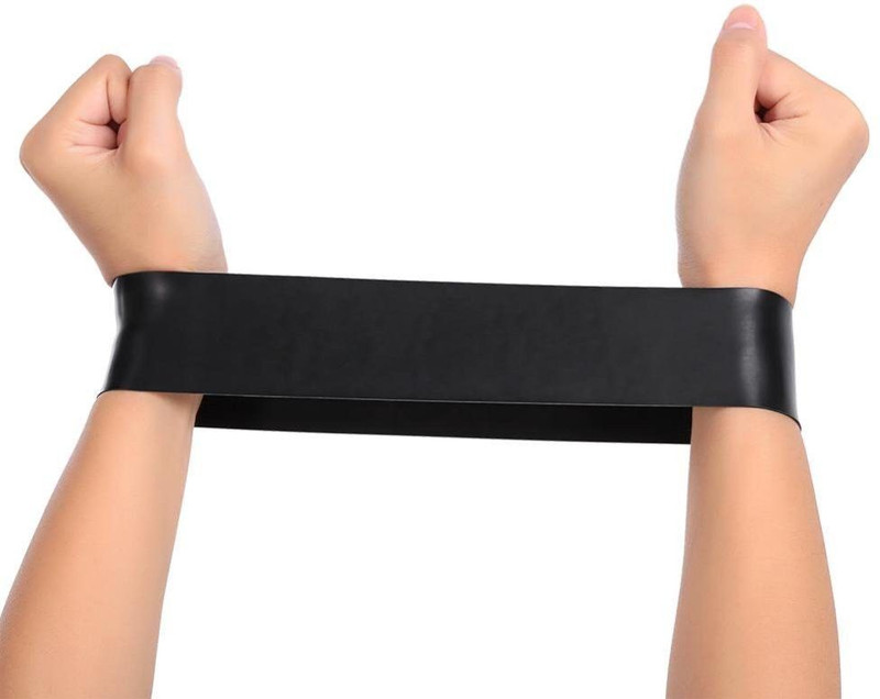 AGAM Exercise Loop Band Black Heavy Fitness Band(Black)