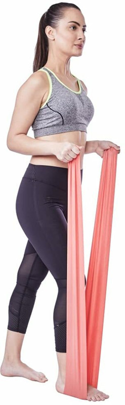 Prolieve Yoga Strap Resistance 1 Band PTFE (Non-stick) Yoga Strap(Pink)