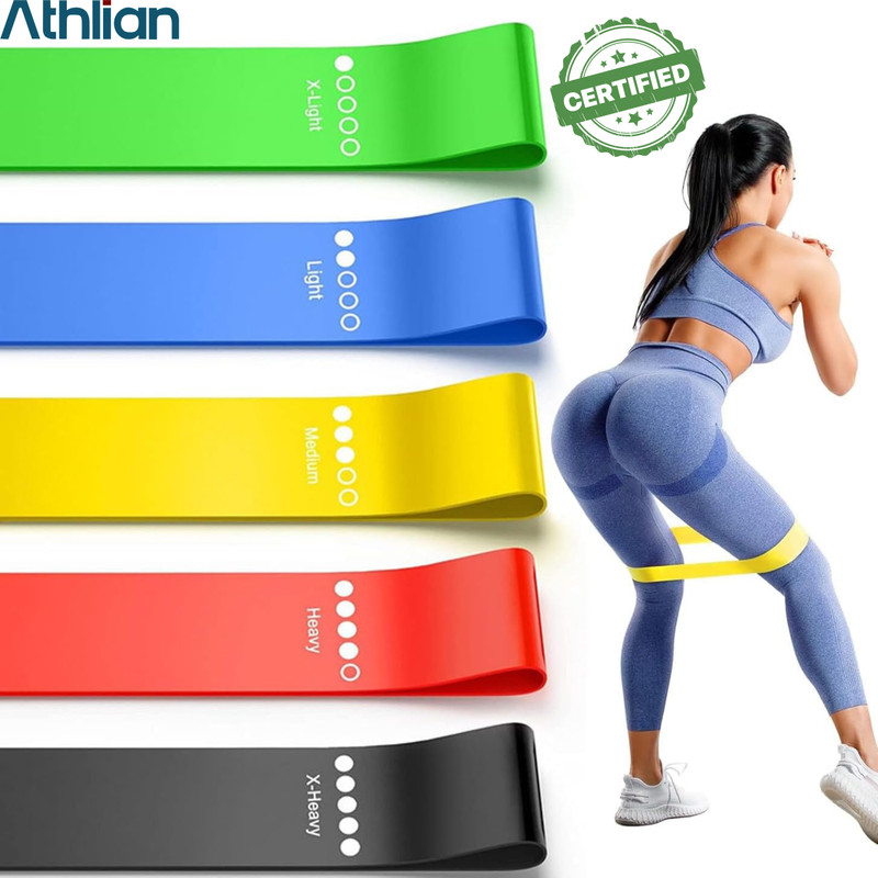 Athlian Loop Bands Set for Strength Training, Yoga, and Physical Therapy Pilates Band