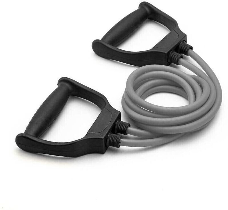 BHAI CHARA Double Toning with Handles- 10 -40 kg-Medium Resistance Band(Grey, Red, Pack of 1)