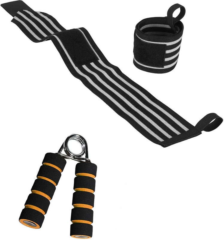 COOL INDIANS Adjustable Hand Grip & Wrist Band Gym & Fitness Kit Hand Grip Hand Grip Fitness Band(Multicolor, Pack of 2)