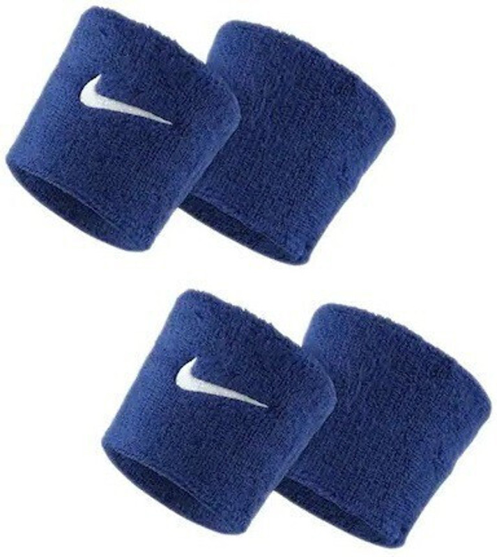 little monkeys Fitness Sweat Band Wrist band made with cotton for workout, sports, running etc. Fitness Band(Blue, Pack of 2)