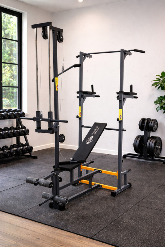 GymCrew ABS TOWER 20 in 1 Double Support fitness bench Black Multipurpose Fitness Bench