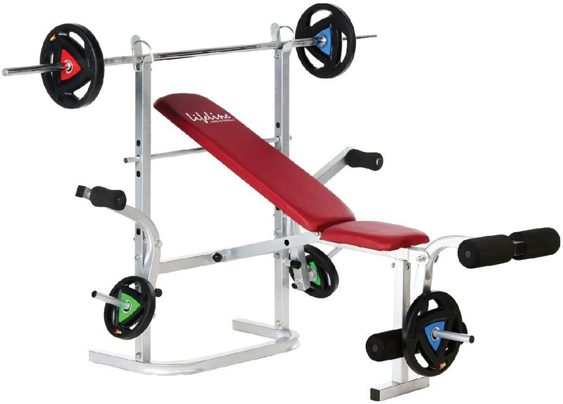 Lifeline LB 308 Weight Bench with Leg Curl/Extension & Dumbbell Fly Multipurpose Fitness Bench