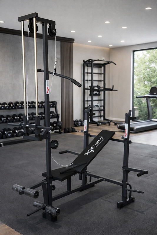 GoFiTPrO 20 in 1 Double Support Black Multipurpose Fitness Bench