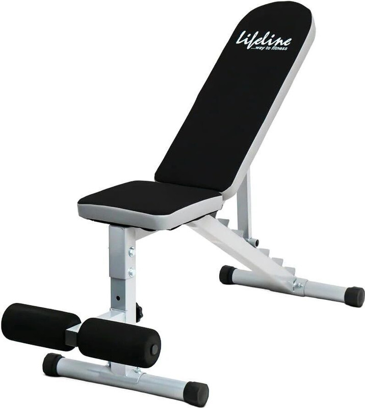 Lifeline LB 311 Adjustable Gym Bench for Home – 8 Levels with Leg Support Multipurpose Fitness Bench
