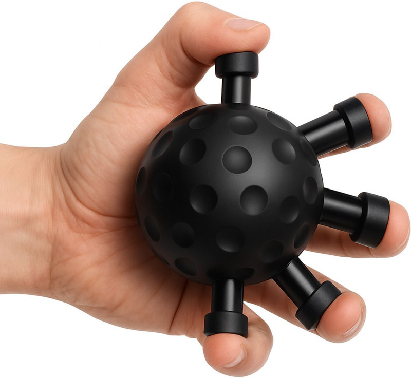 WARRIO Finger Exerciser Hand Grip Strengthener Ball Workout Tool Hand Grip/Fitness Grip(Black)