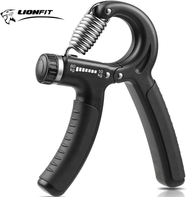 LIONFIT Resistance Hand Grip 5-60kg for Home Gym Workout Hand Grip/Fitness Grip(Black)