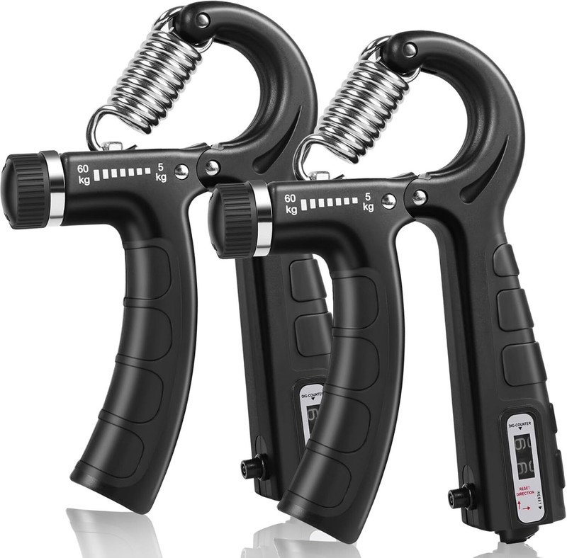 Pheonix Adjustable Hand Grip With Smart Counter 5 kg to 60 kg (Pack of 2) Hand Grip/Fitness Grip(Multicolor)