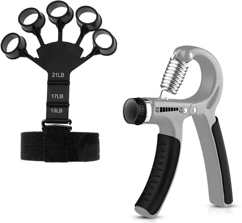 Pheonix Hand Gripper & Finger Grip Combo | Full Set for Forearms, Viens, Fingers Hand Grip/Fitness Grip(Multicolor)