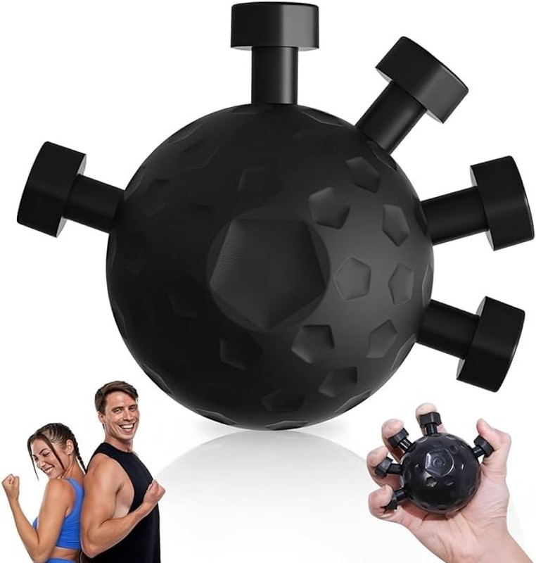 HANORA Hand Strengthener Hand Balls Workout Equipment for Men & Women Multicolour Hand Grip/Fitness Grip(Black, Pink)