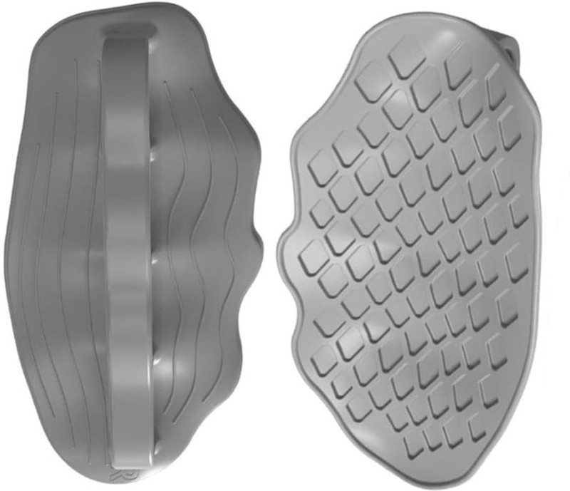 Shopeleven Heavy Duty Weightlifting Hand Grips for Workout Training Anti Slip Hand Grip/Fitness Grip(Grey)