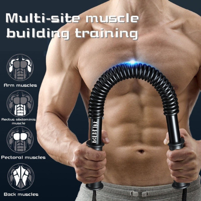 BoldFire Power Twister Bar - Upper Body Exercise for Chest, Shoulder, Forearm, Bicep Hand Grip/Fitness Grip(Black)