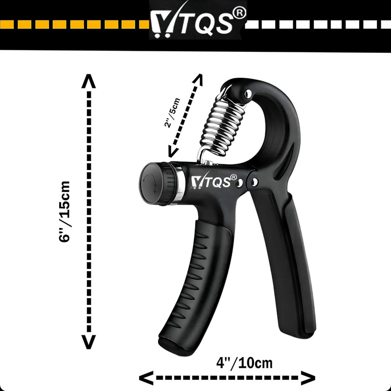 TQS Adjustable Double Grip Hand Grip Resistance Balance Disc Fitness Balance Board(Black)