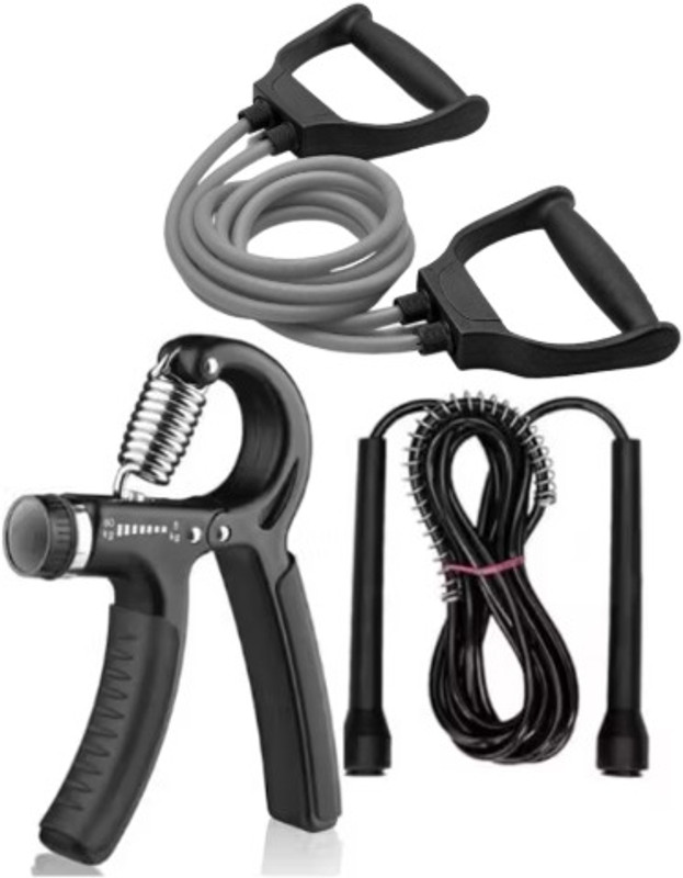 UKARUS Toning Tube + Pencil Skipping Rope +hand Gripper for Unisex Hand Grip/Fitness Grip(Multicolor)