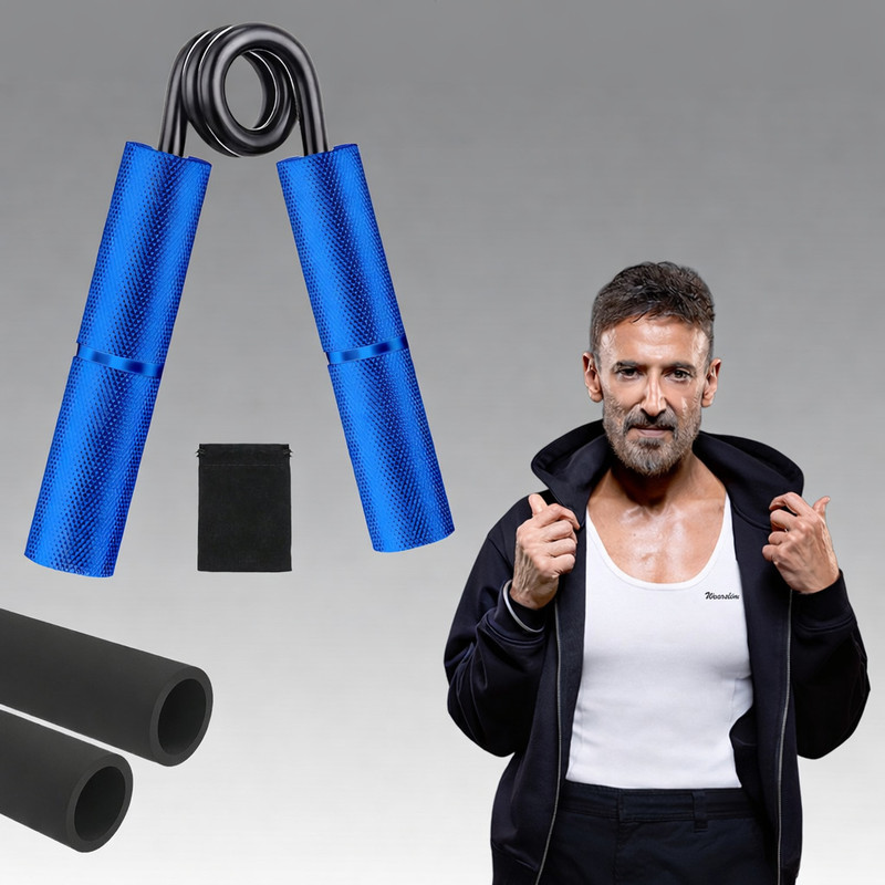 Wearslim Silicone Resistance Bands Stretcher Exerciser Strength Trainer Forearm Grip Hand Grip/Fitness Grip(Blue)