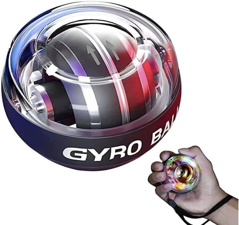 HARIONIX Gyro Ball Wrist Exerciser with LED Auto-Start Hand Grip/Fitness Grip(Multicolor)