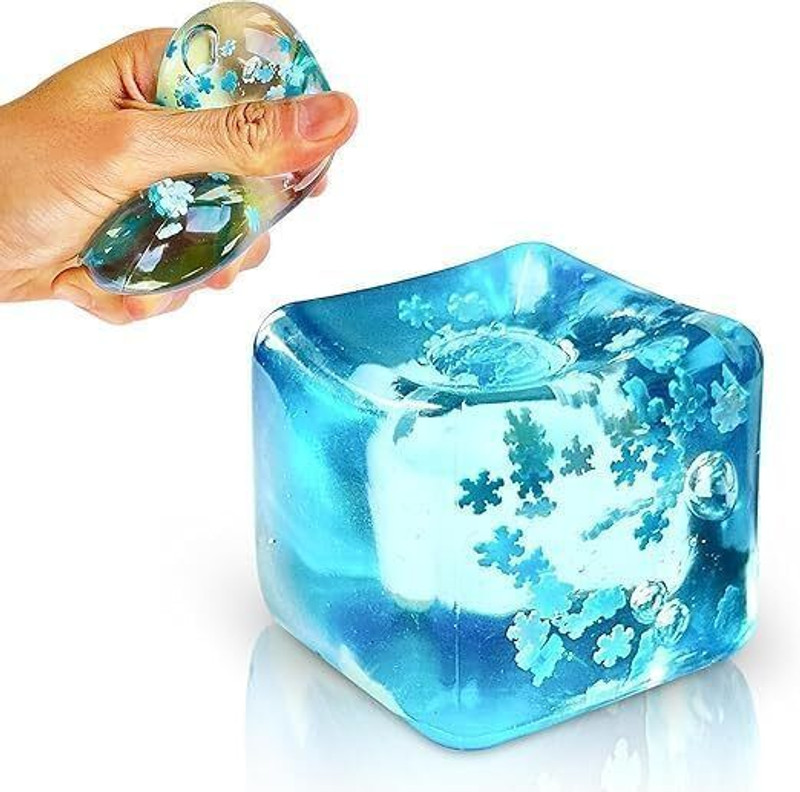 Ashdarem STREES SQUARE BALL Squishy Gag Toy(Blue)