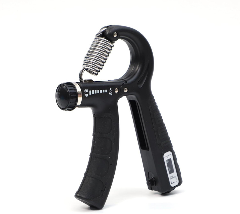 Fitnesstricks Adjustable Hand Grip with Smart Counter | Adjustable Resistance (5KG - 60KG) Hand Grip/Fitness Grip