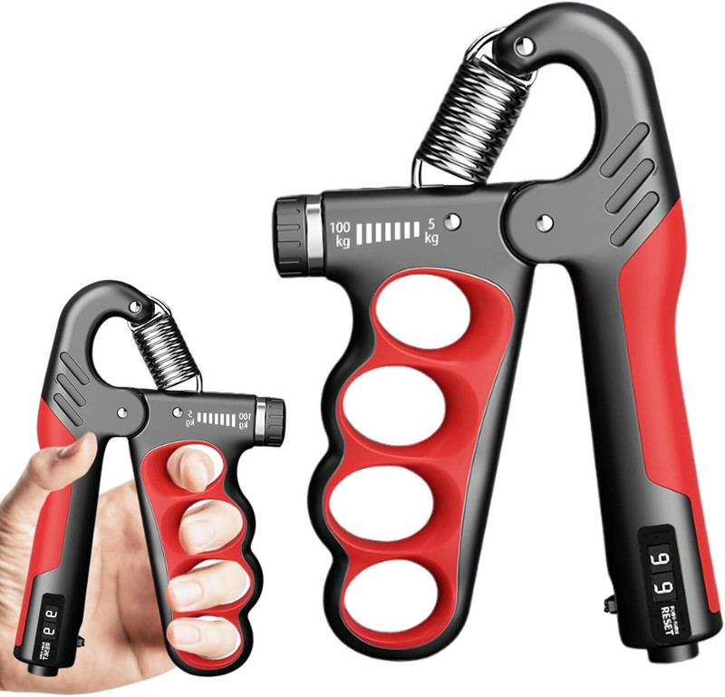 fitnessmix Hand Gripper for Gym & Home | 0-60kg, 100kg, 120kg | Manual/Digital Counter Hand Grip/Fitness Grip(Multicolor)