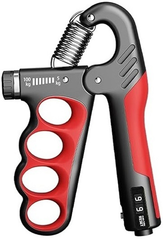 Fitness Reality Adjustable Heavy Grip Exerciser with Finger Slots and Rep Counter. Hand Grip/Fitness Grip(Multicolor)