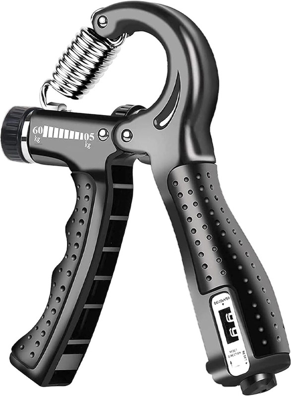 Fitnesstricks Hand Gripper with Counter & Adjustable Spring | Gym Hand Grip Strengthener 60 Kg Hand Grip/Fitness Grip(Multicolor)