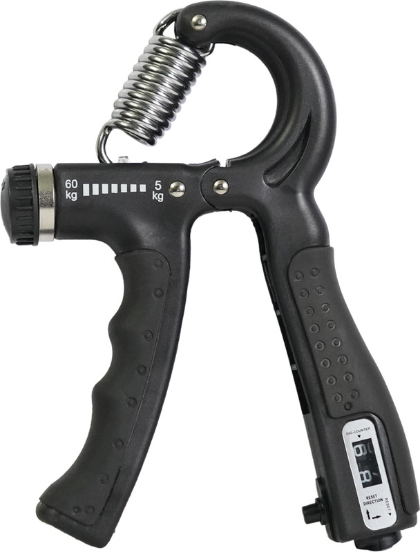 QUICK FIT Hand Strengthener with Counter Adjustable Resistance (5-60KG) Hand Grip/Fitness Grip(Black)
