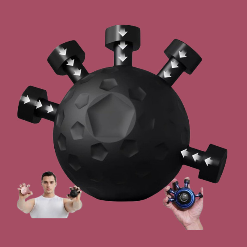 Jrvent Hand Grip Resistance Ball for Finger Stability Hand Grip/Fitness Grip(Black)