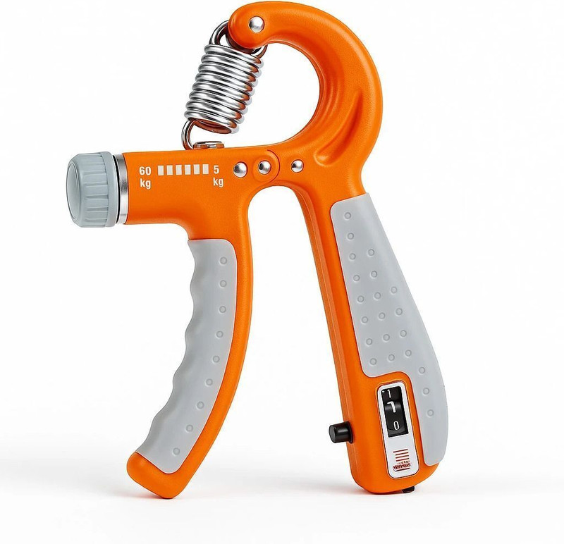 jayent Auto counter fitness hand gripper, 5 to 60 kg Hand Grip/Fitness Grip(Orange)