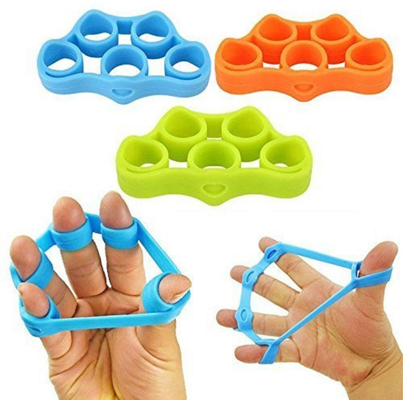 Shopeleven Finger Exercising Tool with Different Resistance Level Strength Forearm & Finger Hand Grip/Fitness Grip(Multicolor)