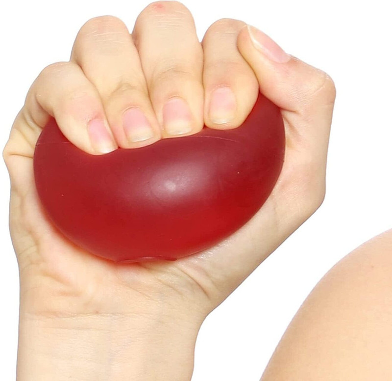 Styloketh Gel Exercise Ball Wrist Muscles Strengtheig and Stress Relief for Hand Gym Ball Hand Grip/Fitness Grip(Red)