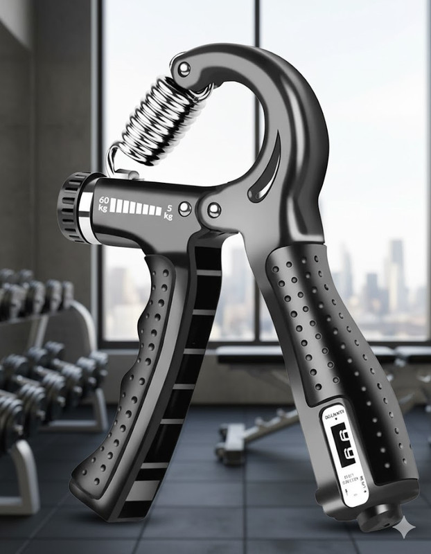 A G Enterprises Adjustable Grip Strength Trainer Resistance Forearm Finger Wrist Workout Hand Grip/Fitness Grip(Black)