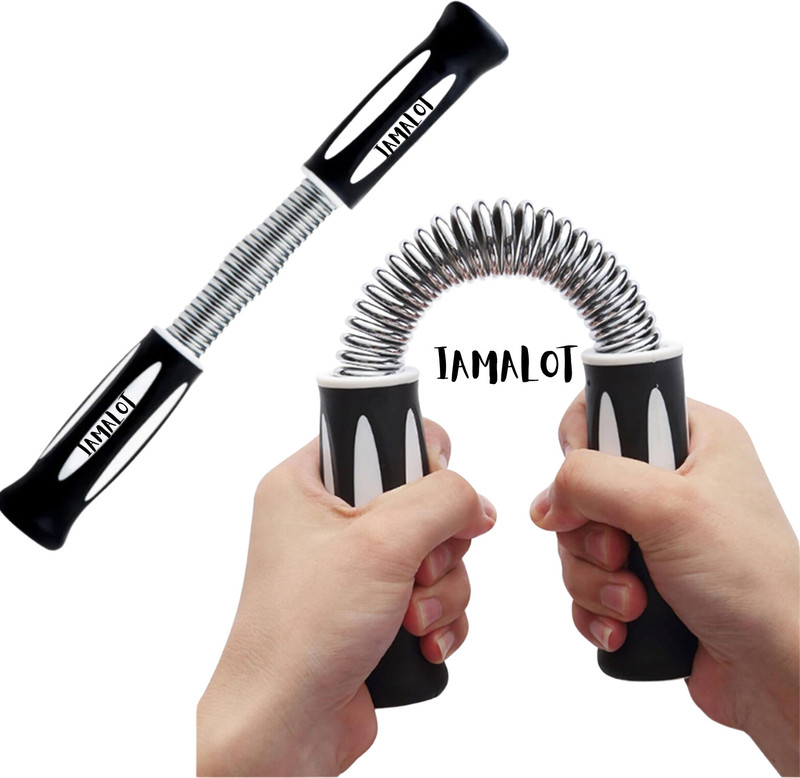 MegaValue 60KG Power Twister Bar - Upper Body Exercise for Chest, Shoulder, Forearm, Bicep Hand Grip/Fitness Grip(Black)