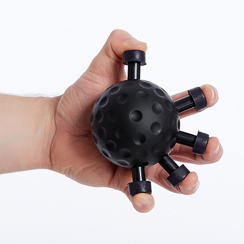 Totu Finger Exerciser Strength Trainer Exercise Ball Hand Strengthener Gripper Tool Hand Grip/Fitness Grip(Black)