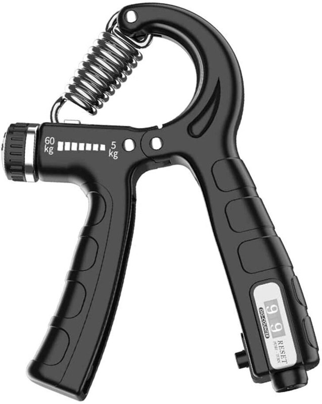 Fitnesstricks 5KG To 60KG Weight Adjustable Professional Counter Hand Gripper for Men & Women Hand Grip/Fitness Grip(Multicolor)