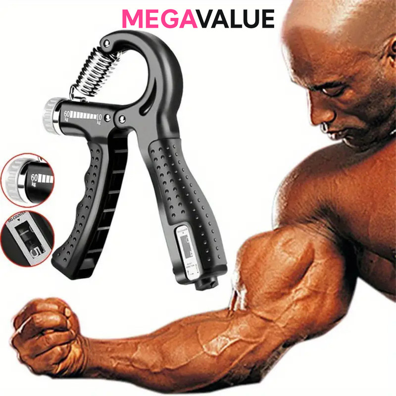 BoldFire Hand Grip Strengthener with Counter, Adjustable Resistance from 5-60KG Hand Grip/Fitness Grip(Multicolor)