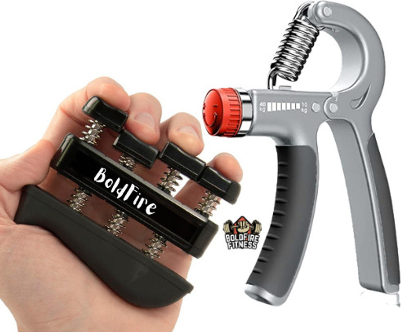 BoldFire Grip Strengther Trainer Kit (2 Pack), Forearm Strengthener, Hand Squeezer Hand Grip/Fitness Grip(Multicolor)