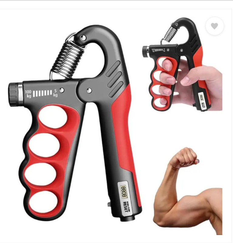 UKARUS Ring counter Hand Grip Strength Trainer for Muscle Building, Forearm Exerciser Hand Grip/Fitness Grip(Red)