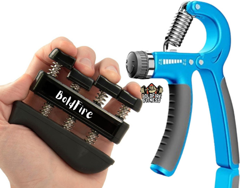 BoldFire Adjustable Resistance Hand Gripper With Forearm Strengthener, Hand Squeezer Hand Grip/Fitness Grip(Multicolor)