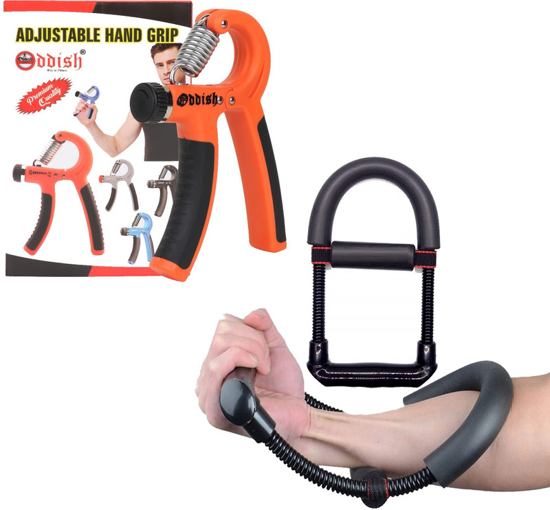 Oddish Combo Wrist Exerciser Workout & Hand Grip for Muscle Buildind & Injury Recovery Hand Grip/Fitness Grip(Black, Orange)