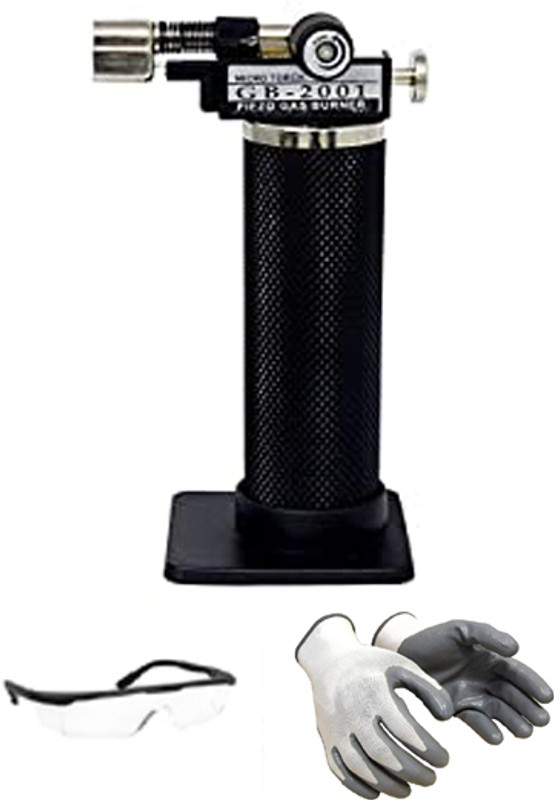 TOOLBUX Heavy Duty Butane Torch with Dual Flame Mode Refillable Kitchen Torch Lighter Flambe Torch