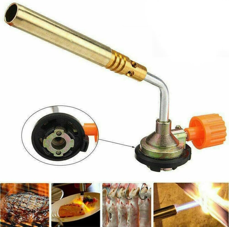 vedvit Gas Torch Flame Gun Butane For Copper Pipe Welding ,Camping, Jewelry Repair Work Flambe Torch