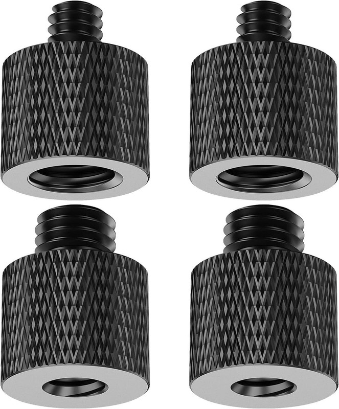 MILLETS 1/4 to 3/8 Tripod Screw Adapter 4 Pcs 1/4 Male to 3/8 Female Flash Shoe Adapter