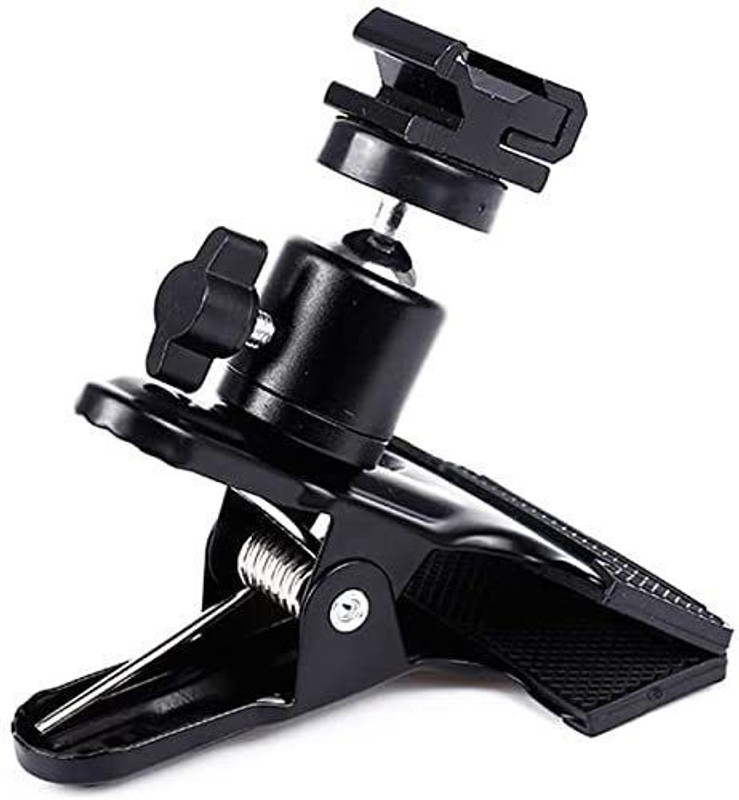 MILLETS Brand E-Type Flash Hot Shoe Heavy Duty Clamp Flash Holder Mount with 360° Flash Shoe Adapter