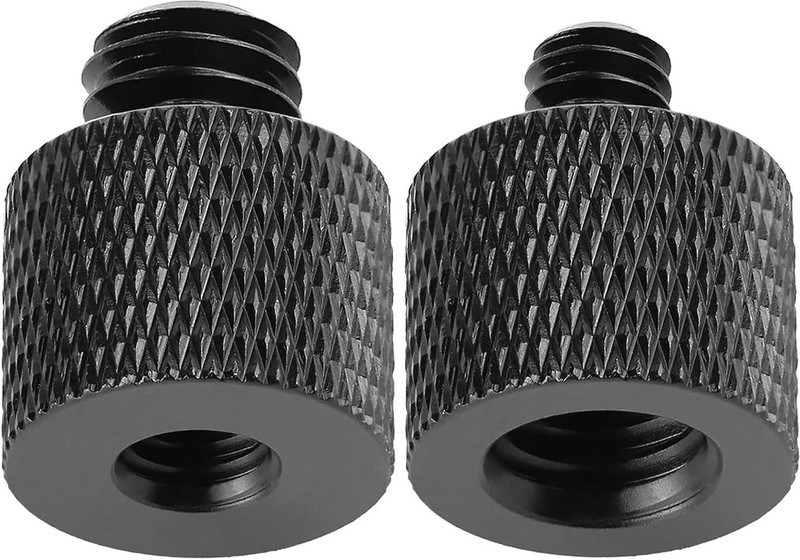 MILLETS Camera Screw Adapter Thread 1/4" Male to 3/8" Female and 3/8" Male Flash Shoe Adapter