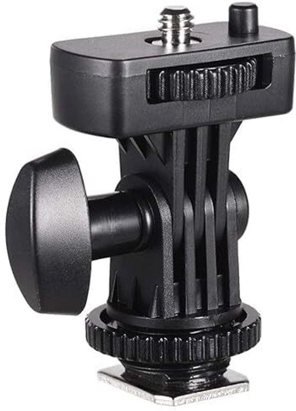 YNJ Adjustable Swivel Hot Shoe Mount with 1/4" Screw for Cameras & Accessories Flash Shoe Adapter