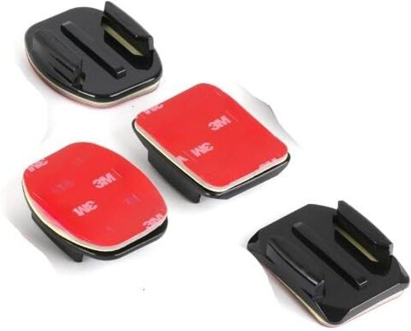 MILLETS Helmet Adhesive Sticky Mounts, Flat + Curved 3M Adhesive Mounts Compatible Flash Shoe Adapter