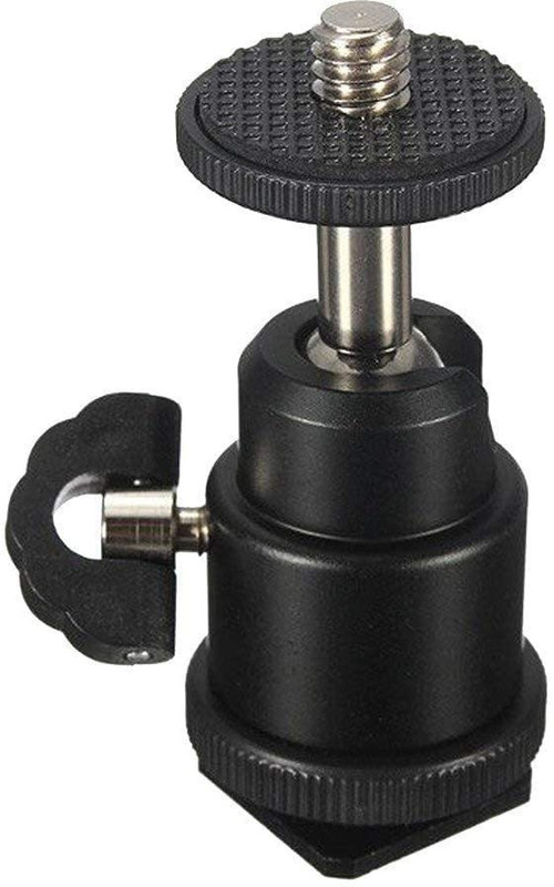 ZuriKrisha Swivel Angle Mini Smart Ball Head Bracket 1/4" Hot Shoe Mount Adapter Holder Flash Shoe Adapter