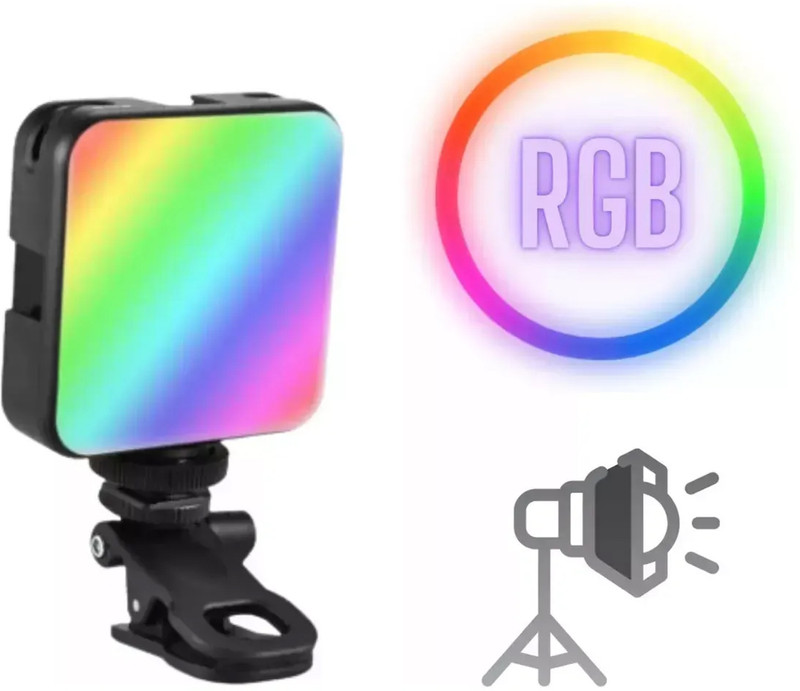Worricow Selfie LED Phone Light, Portable Fill Lamp for Video Conferences Flash(Black)